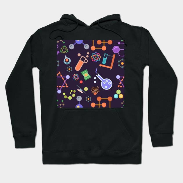 Chemistry Science Pattern Hoodie by MoPaws